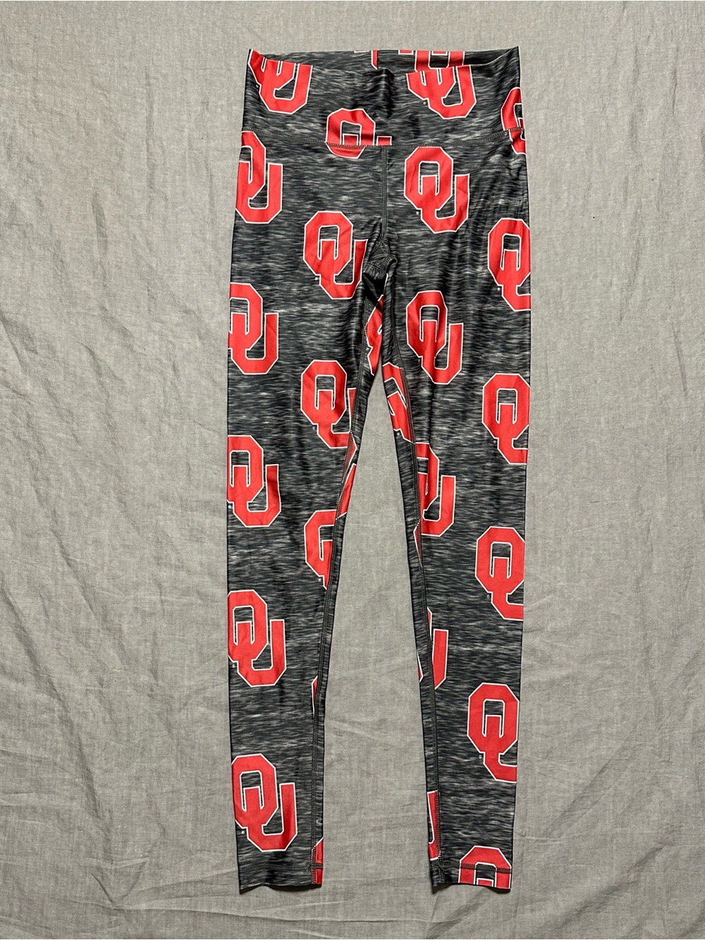Oklahoma Sooners Black & Red Logo-Print Leggings